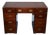 Military Campaign Twin Pedestal Desk with Leather Top For Sale