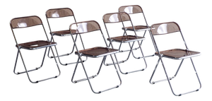 Plia Folding Chairs by Giancarlo Piretti for Anonima Castelli, 1990s, Set of 6