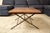 French Provincial Vintage Planked Top Coffee Table With Iron Base For Sale - Image 3 of 8