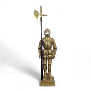 Armor Suit Fireplace Set, Set of 2 For Sale