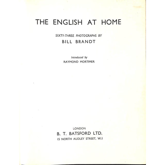 BRANDT, Bill [63] pp. B.T. Batsford Ltd. 1936 9 3/8" x 7 3/8" Sixty-Three Photographs by Bill Brandt First edition, first...