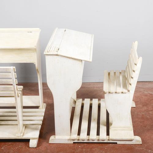 Elementary School Desks with Compartment, Set of 2 For Sale - Image 5 of 9