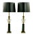 Stiffel Brass & Glass Oil Reservoir Table Lamps - a Pair For Sale