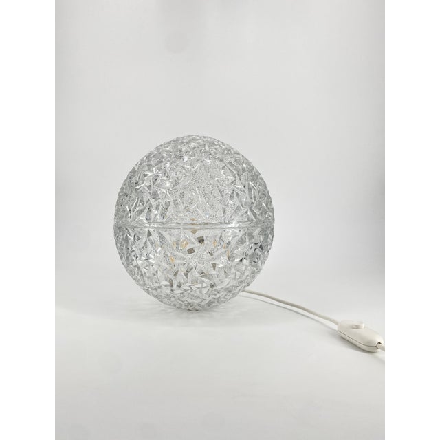 Ball Lamp in Faceted Crystal Glass, 1950s For Sale - Image 6 of 18
