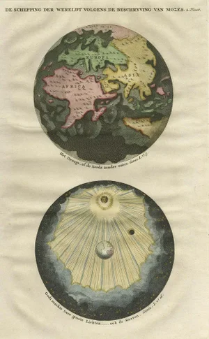 After Goeree, The Creation of the World According to Moses, 1725, Print