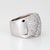 Modern 1980s Portuguese 1.75ct Pave Diamond Cigar Ring 18k White Gold Wide Band Sz 6.5 For Sale - Image 3 of 7