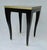 Donghia Donghia C.1980's "Essence," Square Occasional, Side, Satin Brass Gallery Satin Ebony Finish With Brushed Satin Brass Details For Sale - Image 4 of 18