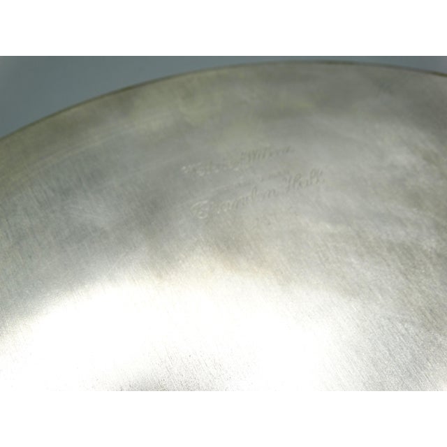 Mid Century Silver Plate Serving Drinks Tray For Sale - Image 9 of 10