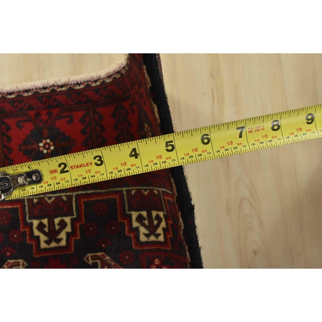 Baloch Rug 3’3” X 6’5” Blue Wool Vintage Tribal Hand-Knotted Oriental Carpet For Sale - Image 10 of 12