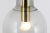 Large size version. Light smoked glass with brass colored metal socket. Very good condition. Also available in medium and...