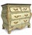 An exquisite late 20th-century French Provincial-style bombe chest of drawers by renowned American maker Thomasville....