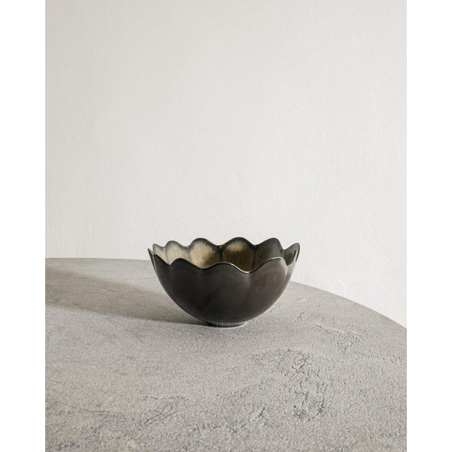 A very rare Swedish mid century decorative sculptural ceramic "Löva" bowl by Gabi Citron-Tengborg for Gustavsberg Sweden,...