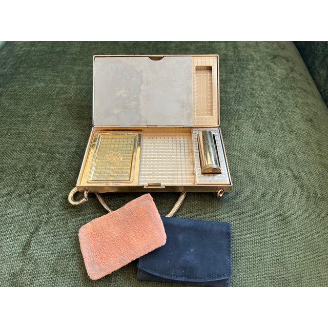 Mid 20th Century 1950s Mid-Century Evans Wristlet Compact Vanity Kit and Cigarette Case For Sale - Image 5 of 18