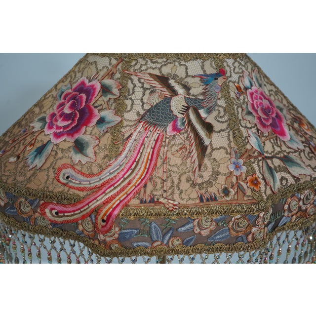 Vintage Art Deco Peacock Shade Floor Lamp For Sale - Image 17 of 18