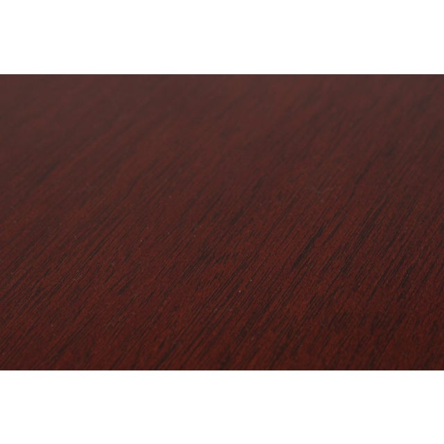 Brown Pair of Baker Mahogany Round Plant Lamp Stands For Sale - Image 8 of 13