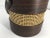 1970s Wood Grain Vinyl With Cane or Rattan Weave Ice Bucket For Sale - Image 4 of 9