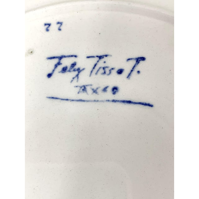 White Vintage Felix Tissot Taxco Plate For Sale - Image 8 of 9