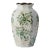 Vintage Chinoiserie Green and White Ceramic Vase For Sale
