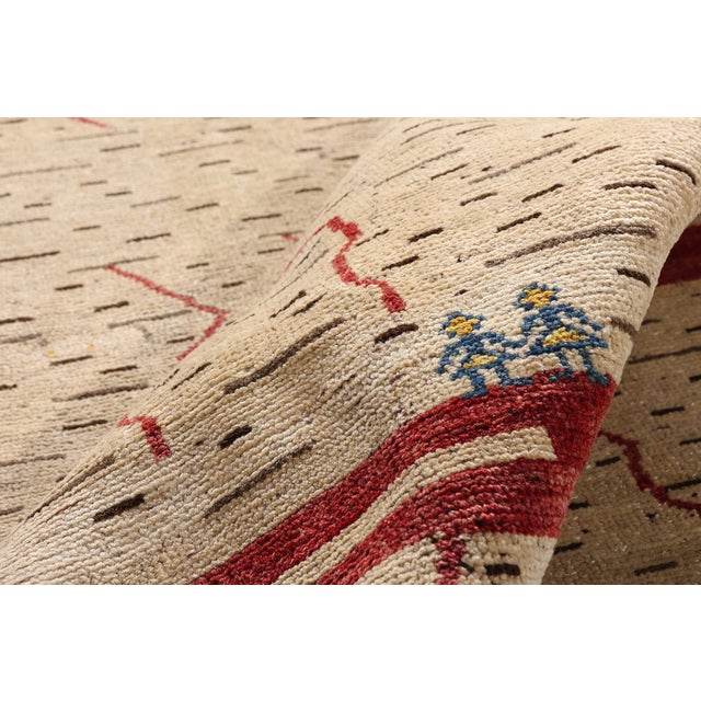 Vintage Persian Gabbeh Rug, 08'01 X 09'02 For Sale In Dallas - Image 6 of 10