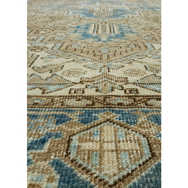 Early 21st Century Blue & Brown Oriental Handwoven Vintage Rug 7'5" x 11'7" For Sale - Image 5 of 9