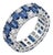 Natural Blue Sapphire 1.20cts & Diamond 0.40cts Ring in 18k Gold For Sale
