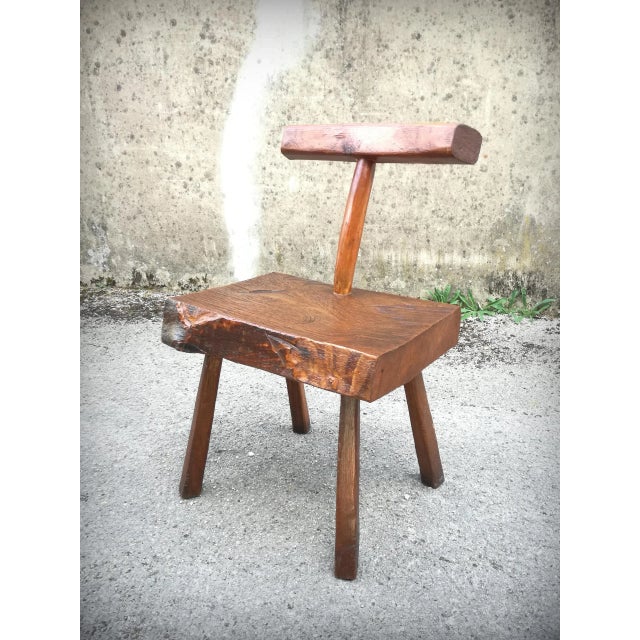 Vintage French Handcrafted Brutalist Chairs, 1960s, Set of 5 For Sale - Image 10 of 18