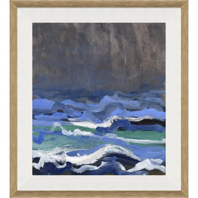 Coastal Making Waves III Canvas - Hand Embellished Framed Art For Sale - Image 3 of 3