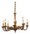 Large French Gilded Brass Chandelier, 1970 For Sale