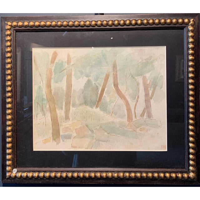 Giulio Da Milano, Undergrowth Forest, Trees, Greenery Watercolor, 1929 For Sale - Image 7 of 7