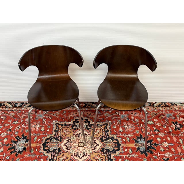 West Elm Mod Wrap Dining Chairs, Pair For Sale In San Francisco - Image 6 of 12