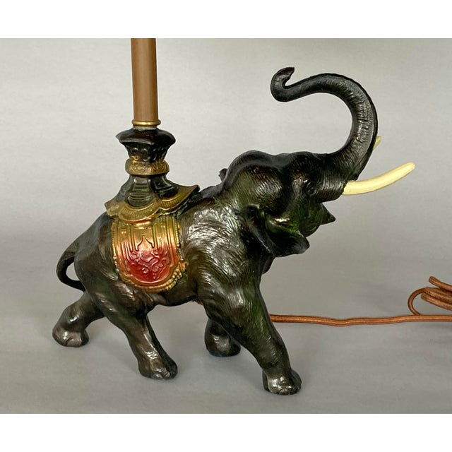 Art Deco Antique Elephant Lamp, Ca. 1920 For Sale - Image 3 of 8