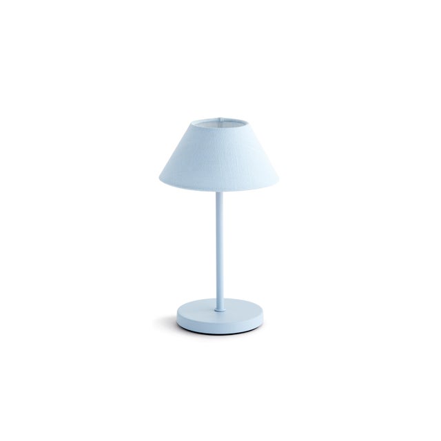 Metal Alluna Cordless Led Lamp 10" - Light Blue For Sale - Image 7 of 8