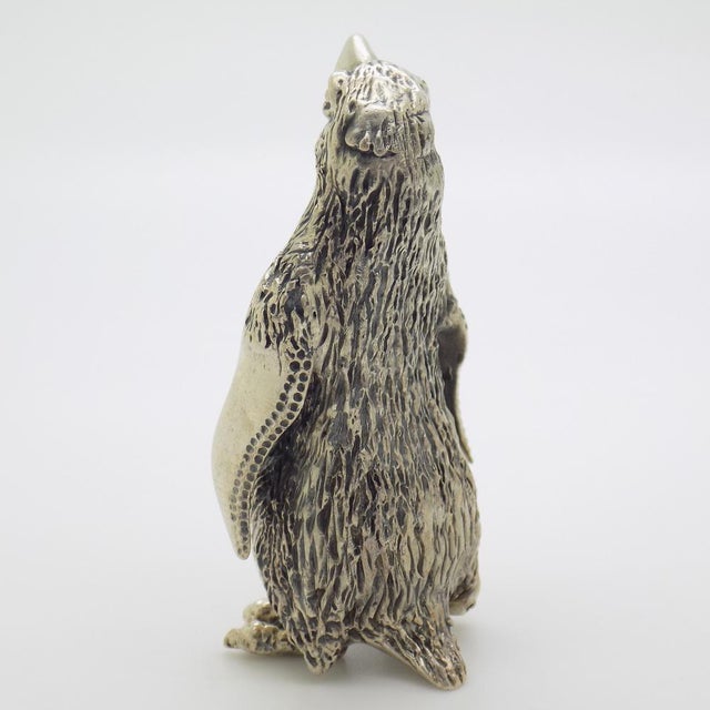 Vintage Italian Handmade Genuine Silver Penguin Figurine, 1950s For Sale - Image 4 of 13