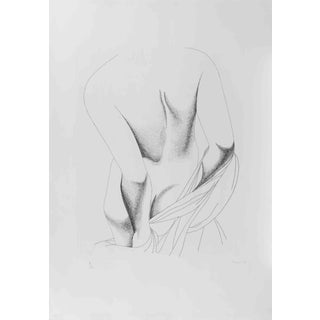 Giacomo Porzano, Nude from the Back, 1975, Etching For Sale