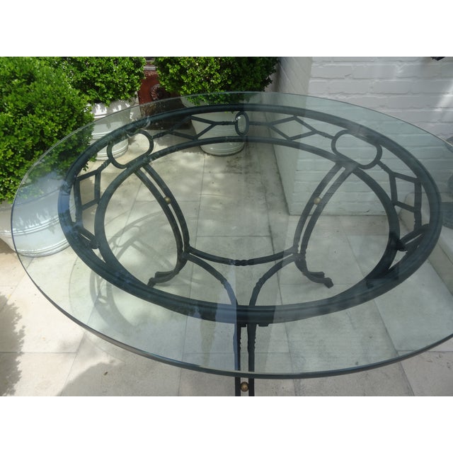 Neoclassical Vintage Iron Neoclassical Center Table For Sale - Image 3 of 11