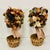 1980s Vintage Rustic Arts & Crafts Boho Chic Fall Mantel Centerpiece Topiaries - A Pair, Thanksgiving. For Sale - Image 11 of 16