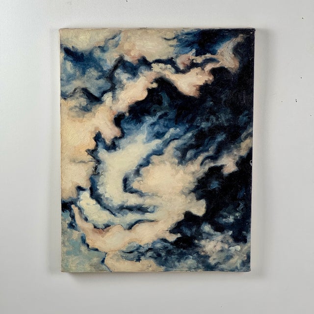 1 of 5 Clark Murray small size painting he accomplished of a chaotic sky scenes. He also painted some in a larger size,...