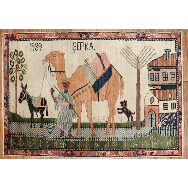 mid-20th century Turkish Anatolian Rug dated 1939 Details rug no. j3736 size 2' 8" x 4' 2" (81 x 127 cm)