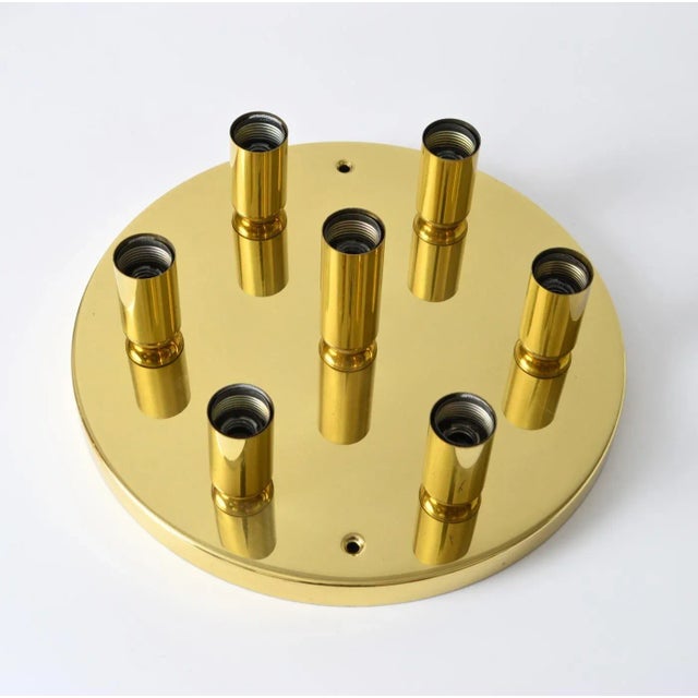 German Brass Ceiling Lamp from Solken Leuchten, 1970s For Sale - Image 4 of 10