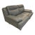 Mid 20th Century Sofia Vergara Modern Gray Leather Loveseat 67" For Sale