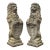 Pair of Cast Stone Armorial Lion Garden Statues From England - Two Available For Sale