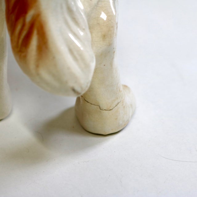 Large 19th-Century English Staffordshire Standing Collie Dogs With Glass Eyes - A Pair For Sale - Image 13 of 14