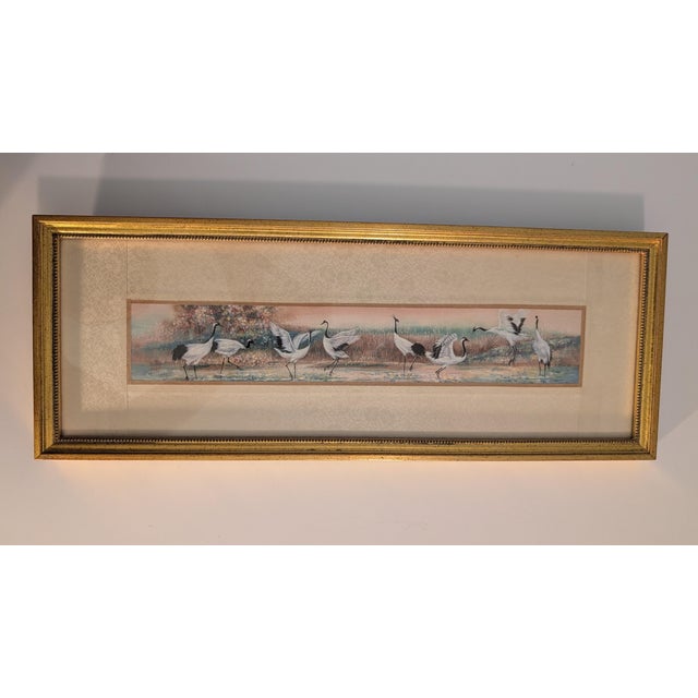 Dancing Cranes in a Wetland For Sale - Image 4 of 5