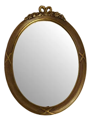 Neoclassical Oval Gilt Wall Mirror, 1900s