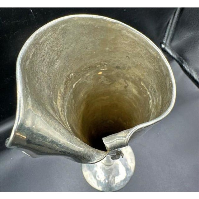 Signed Jean Goardère France Handmade 95% Pewter Calla Lily Vase For Sale - Image 9 of 10