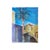 About the painting: this artwork features a dynamic landscape dominated by a tall, majestic palm tree set against a...