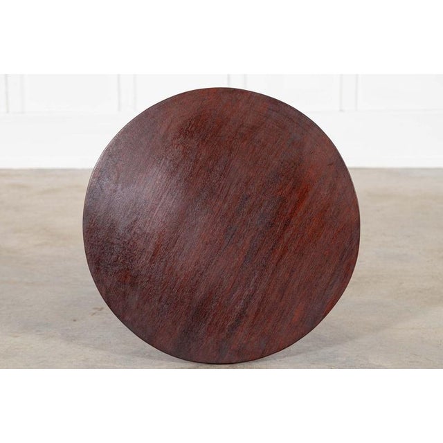 Antique English Tilt Top Bobbin Occasional Table in Mahogany, 1870 For Sale - Image 3 of 12