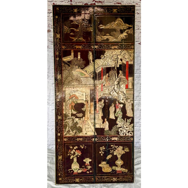 Metal Large Gilt Iron and 18th-Century Coromandel Top Coffee Table For Sale - Image 7 of 11