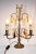 French Pair of 1970s Girandole Candelabra Lamps with Clear Amethyst & Amber Crystals For Sale - Image 3 of 6
