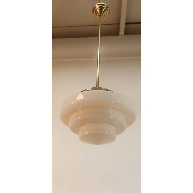 Brass and Glass Ceiling Lamp For Sale - Image 6 of 16